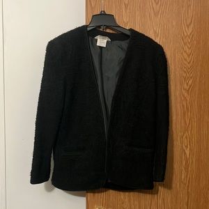 Vintage Tan Jay Black Wool Blend Blazer Jacket